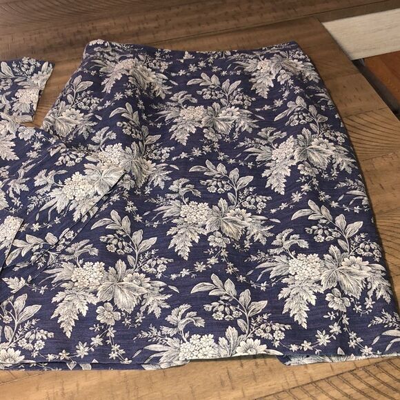 Made in France 🇫🇷 Rodier Cotton Skirt Suit Double Button Leaf Toile Pattern - Picture 6 of 17